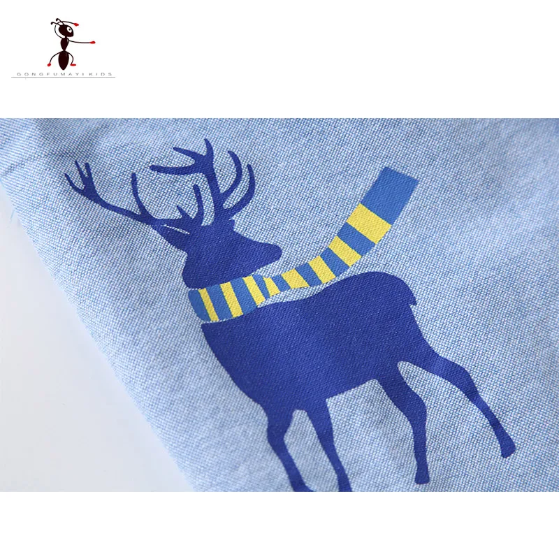 Хлопковая рубашка из ткани Оксфорд для мальчиков Повседневная с отложным