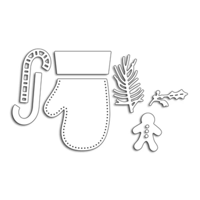

Christmas Gloves Metal Cutting Dies Silver Stencil For Scrapbooking Album Photo Paper Card Craft Fun New Christmas Dies