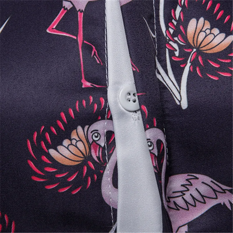 Covrlge Men's Summer Polyester 3D Cartoon Shirts Turn-down Collar Short-sleeved Single Breasted Shirts Beach Shirts MCS076