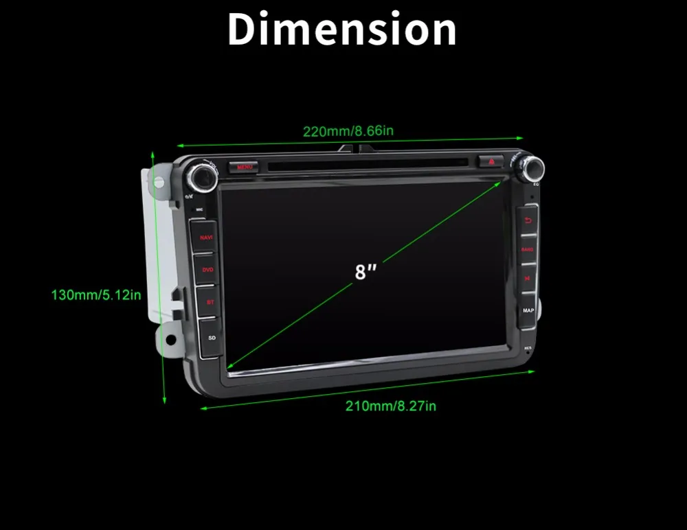 Четырехъядерный Android 7 1 двойной din автомобильный dvd плеер ПК для Volkswagen GOLF V PASSAT TSI gps
