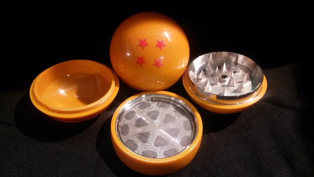 Dragon Ball 4 Stars 3 Layers Herb Grinder Weed Cigarette Tobacco Smoking Machine with Gift Box | Тематическая одежда и
