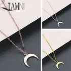 Многоцветное ожерелье QIAMNI с подвеской в виде Луны для женщин и девушек, ожерелье-цепочка в форме полумесяца, подарки для любимых, ювелирные изделия, Очаровательная Прямая поставка