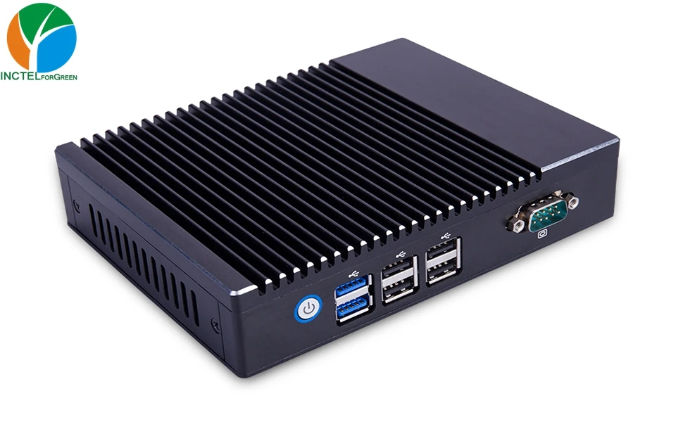Причастником C5 четырехъядерный J3160 безвентиляторный мини-ПК PFsense маршрутизатор брандмауэр сервер с Windows Dual NIC Dual HDMI