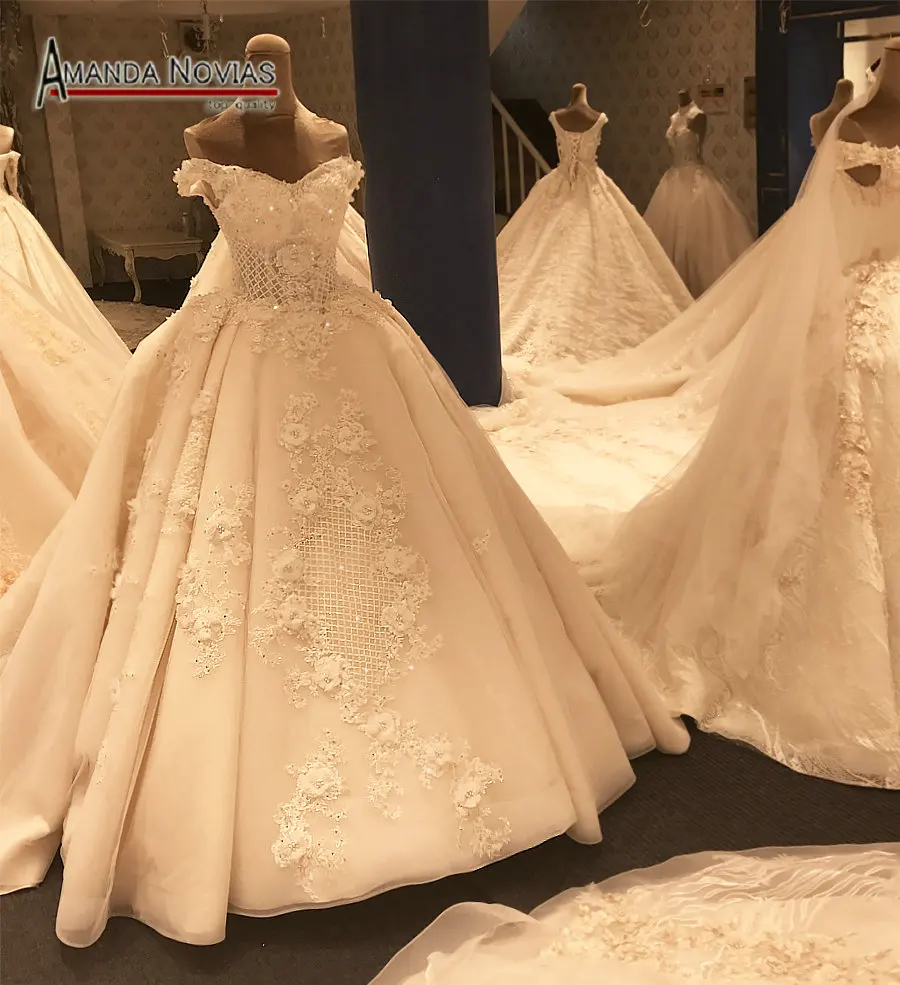 2019 популярное кружевное бальное платье роскошное свадебное Платье Amanda Novias