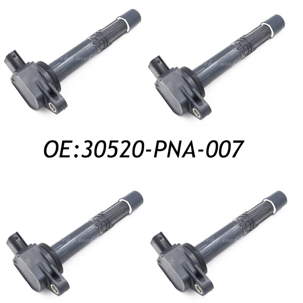 

New 4PCS 30520-PNA-007 30520PNA007 Ignition Coil For Honda Accord Civic Acura CSX C1382 UF311 Genuine