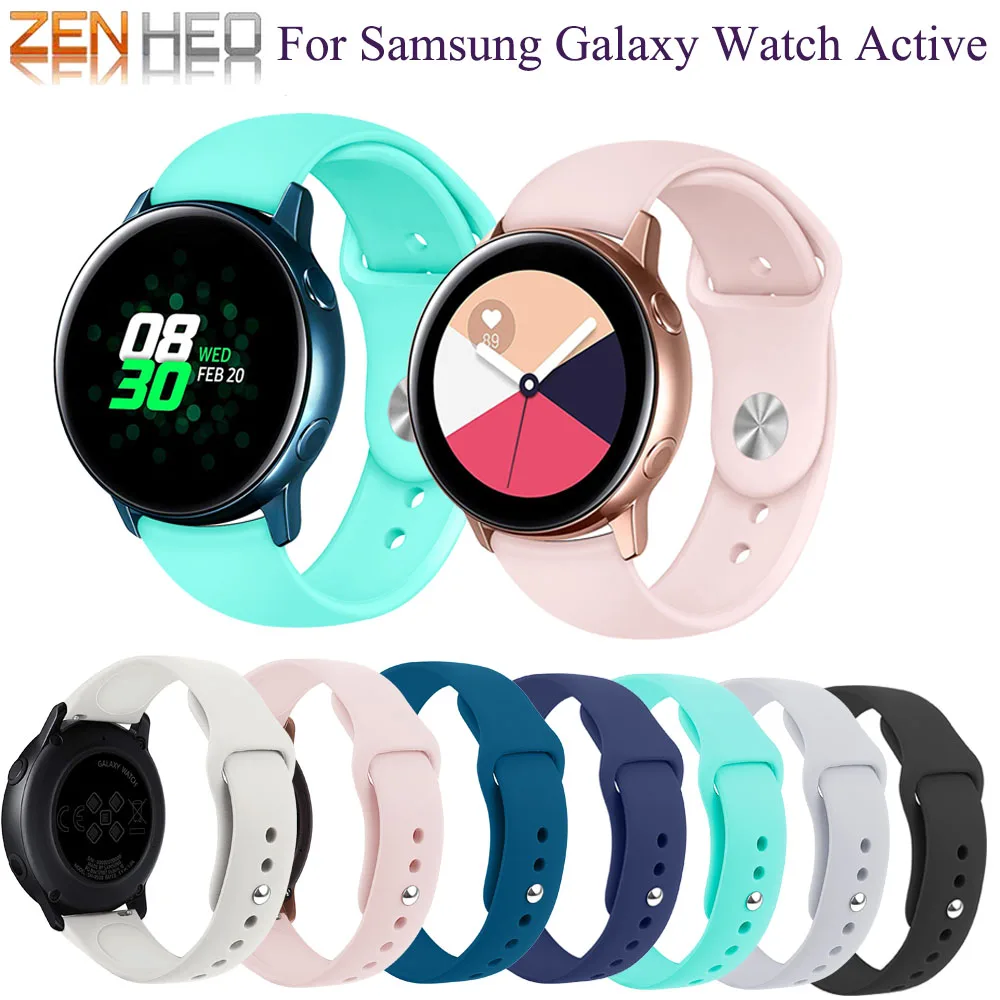 Браслет для samsung Galaxy Watch Активный спортивный ремешок аксессуары для часов samsung Galaxy Watch Active 2 40 мм 44 мм ремешок 20 мм
