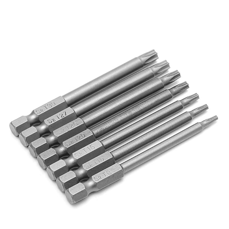Магнитная отвертка Torx 7 шт. 75 мм 1/4 дюйма с шестигранным хвостовиком для