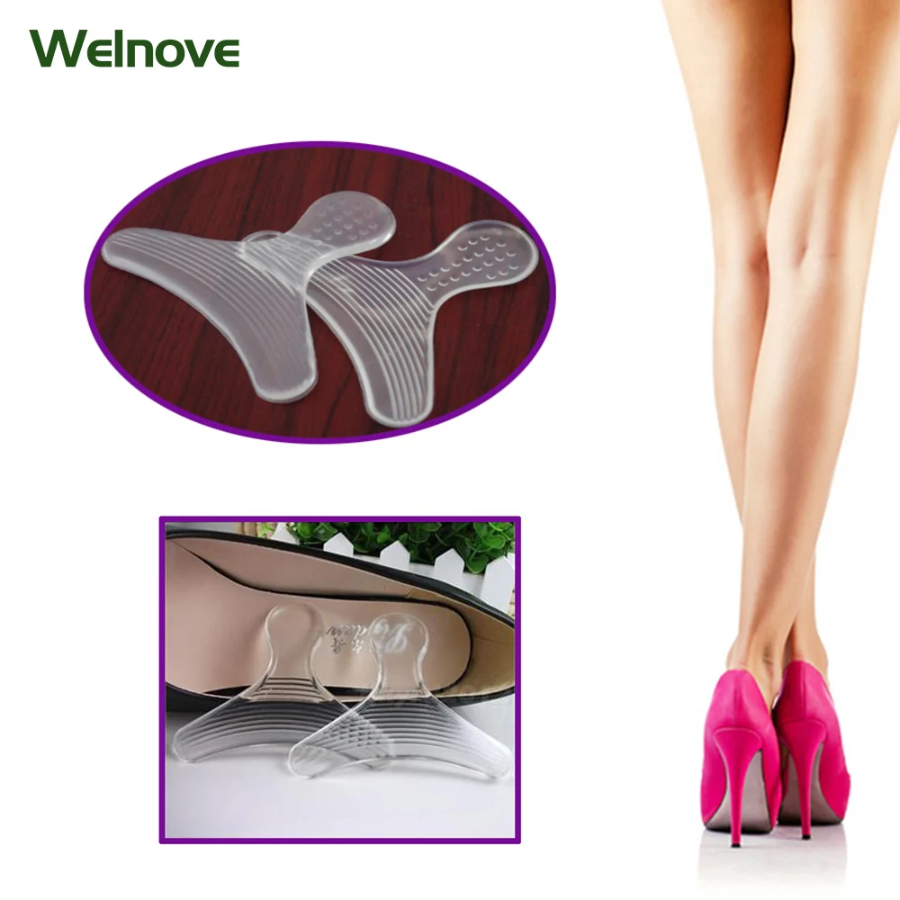 2 шт. невидимые силиконовые гелевые наклейки Rearfoot прозрачные Нескользящие на