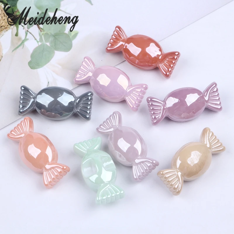 

14mm Acrylic Single hole rhombus Candy UV Beads for Jewelry making light oil Handmade Spacer Beads Hair Rope DIYHeaddress