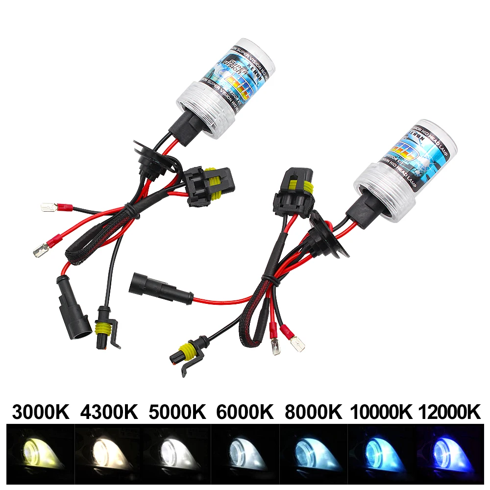 2x35 Вт 55 H1 H3 H7 H11 9005 9006 HID ксеноновая лампа 12 В головного света 4300k 6000k 8000k 12000k |