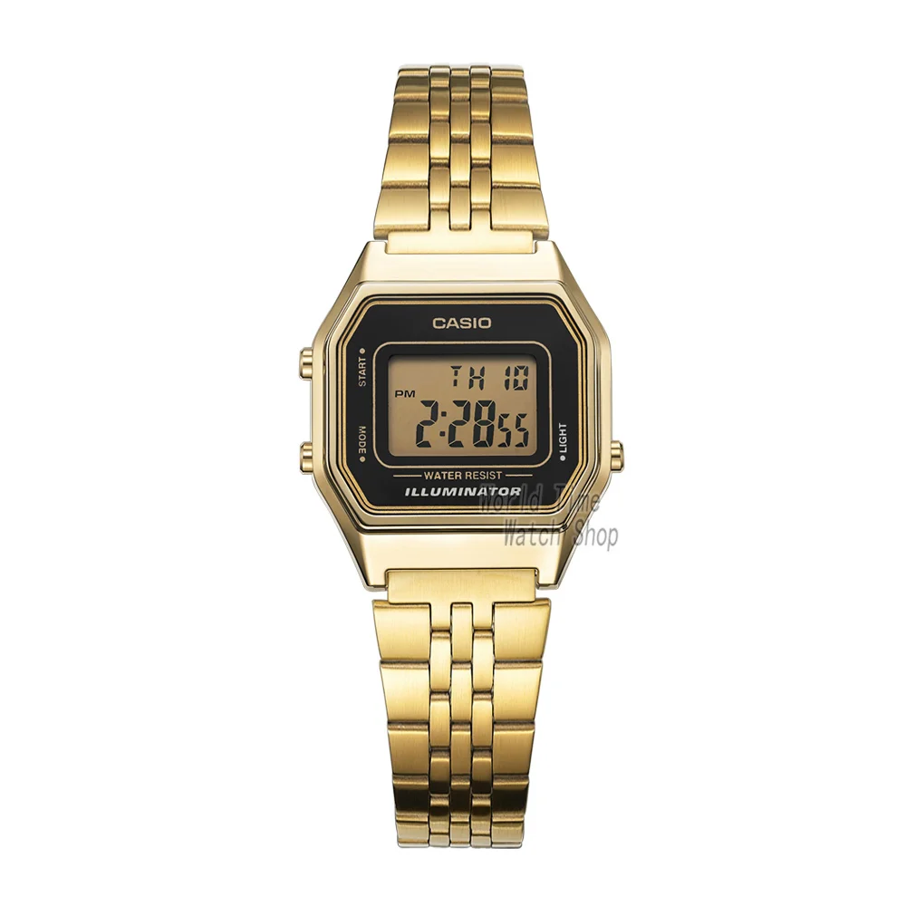 LA680WGA1D-1 Casio часы золотые часы мужчины лучший бренд класса люкс LED цифровые водонепроницаемые кварцевые мужские часы спортивные военные наручные часы relogio masculino reloj hombre erkek kol saati montre homme zegarek meski - Цвет: LA680WGA1D-1