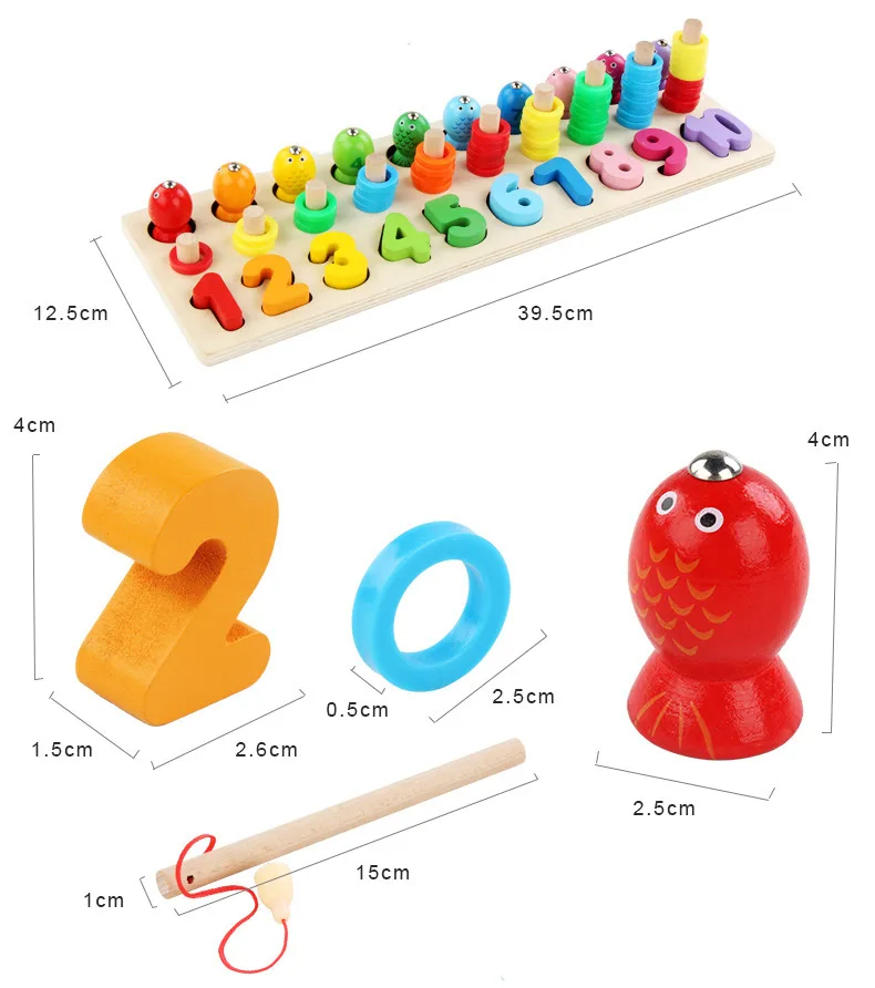

Wooden Montessori Materials Learning To Count Numbers Matching Digital Shape Match Early Education Teaching Math Toys