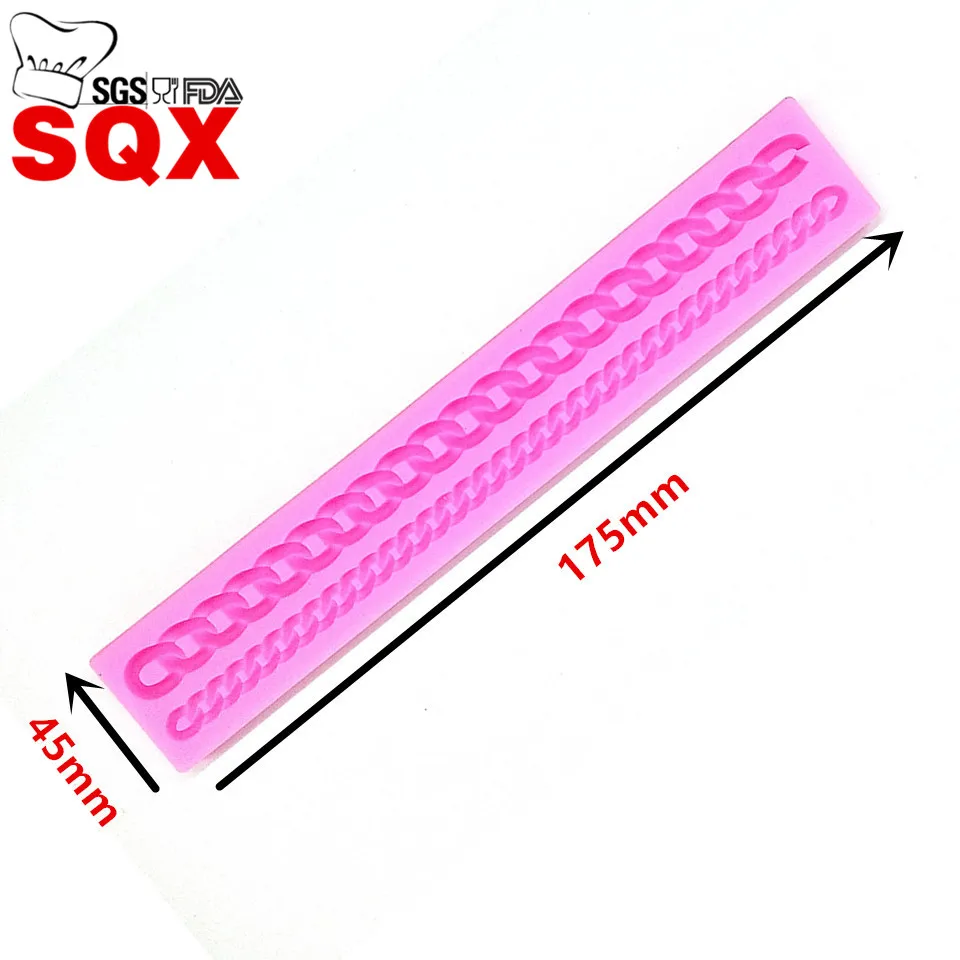 

2 шт., силиконовая форма для украшения торта, в виде цепочки