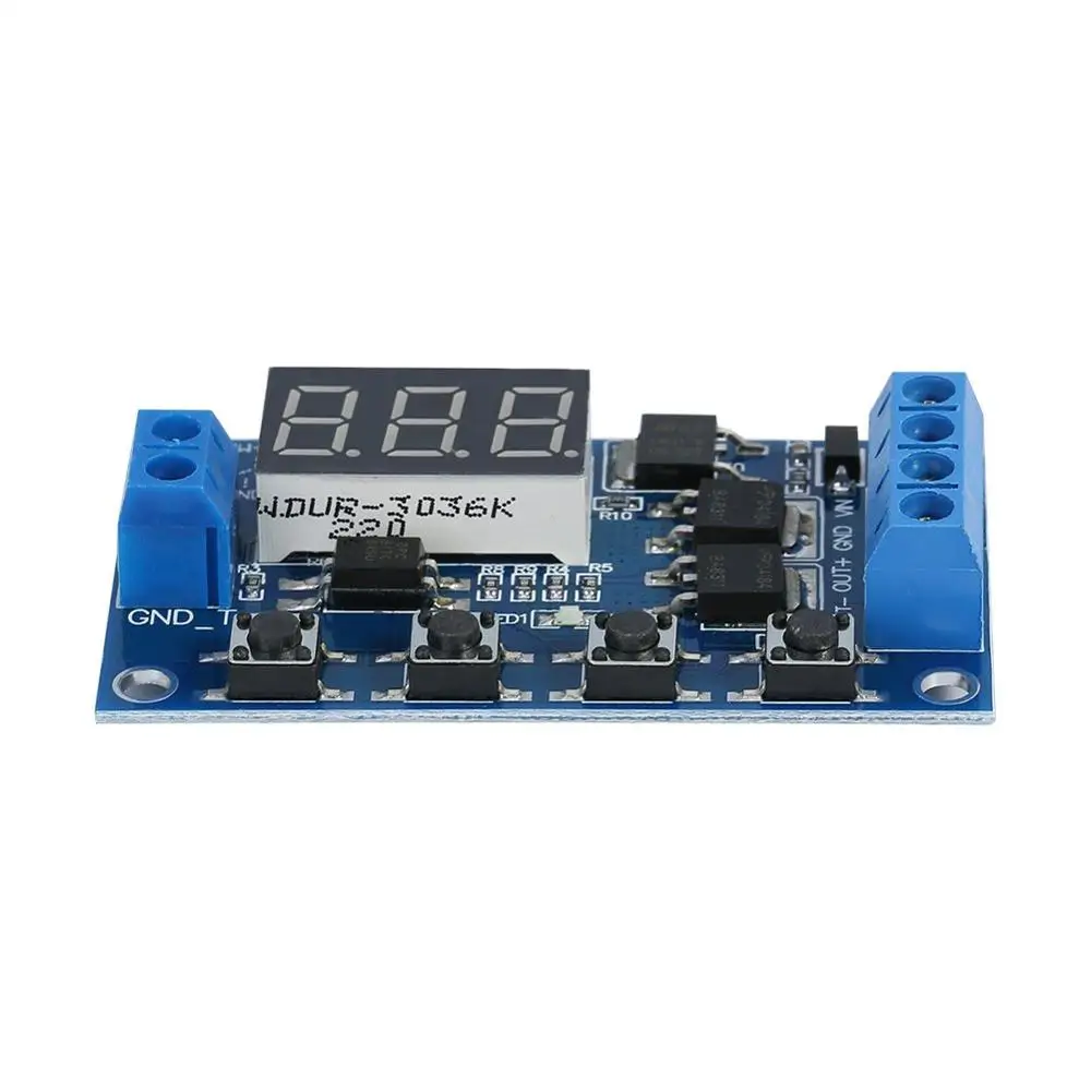 DC 12 V 24 двойной МОП светодиодный цифровой реле задержки времени цикл запуска