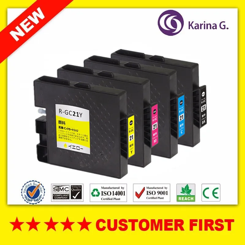 Совместимый картридж для Ricoh GC21 подходит GX 3000S 3000SF 3050SFN и т. Д.|Чернильные