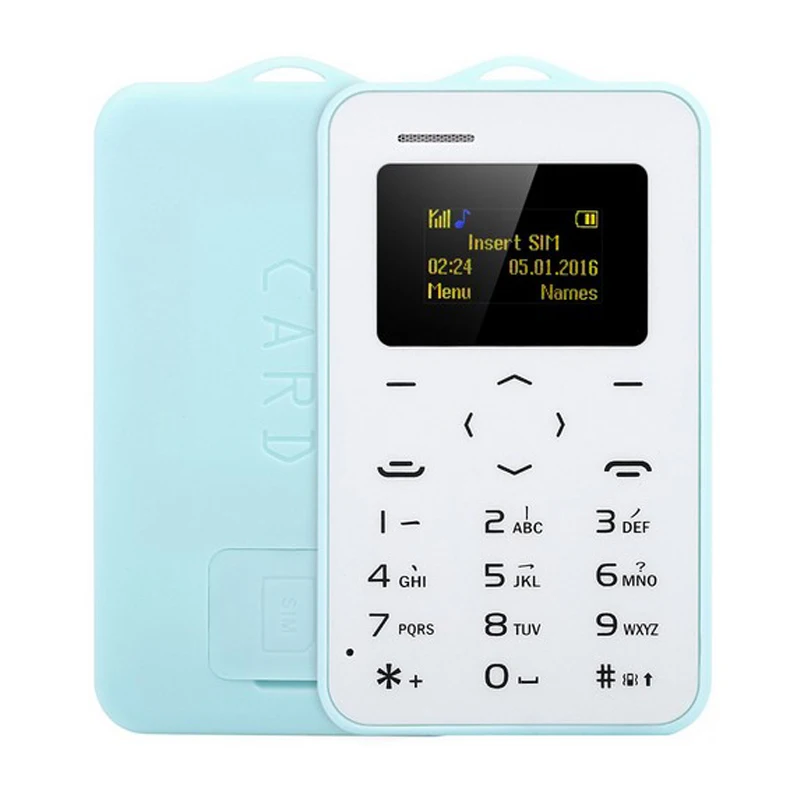 Лидер продаж AIEK C6 1.0 дюймов ультра тонкий Mini Card телефон Bluetooth календарь
