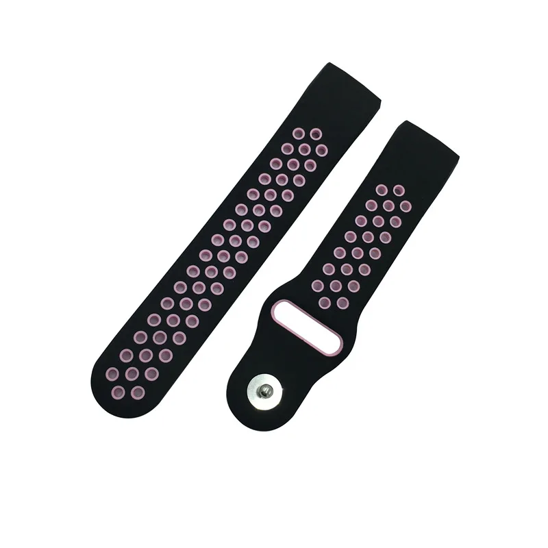 Подходит для fitbit charge3 Двухцветный силиконовый сменный ремешок дышащий