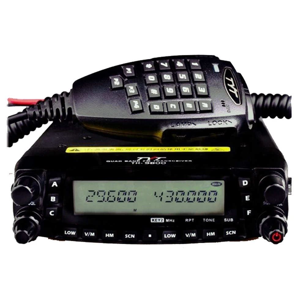 TYT TH9800 TH-9800 Мобильный приемопередатчик Автомобильная радиостанция 50 Вт ретранслятор скремблер Quad Band V/UHF автомобиль грузовик радио с кабелем