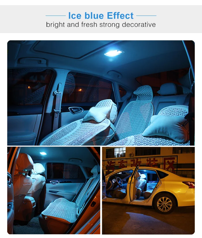 Tcart 6PCS LED Car Led Interior Bulbs Reading Lights for Toyota land cruiser prado 150 2012 accessories