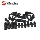 VR - 6 AN-6 прямой90180 градусов Алюминиевый Поворотный концевой фитинг шланга адаптер масляной топливной линии + заглушка NPT VR-SL10NPT-BK