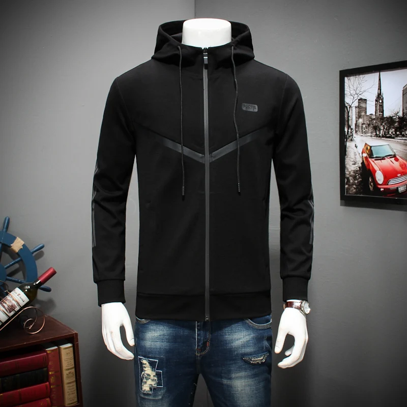 LENSTID 2018 Autumn New Hoodies Jacket Men Casual Zipper Sweatshirts Kangaroo Pocket Slim Fit Plus Size 8XL Brand Clothing 7718# | Мужская