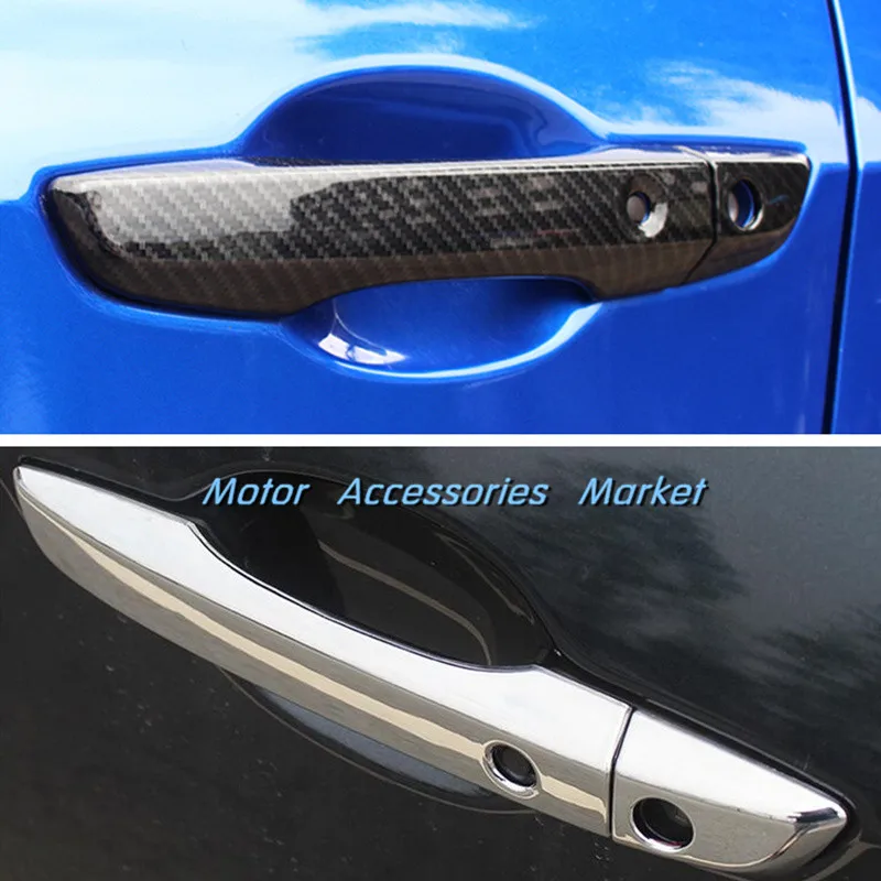 Новая хромированная накладка на ручку из углеродного волокна для Honda Civic Sedan 10