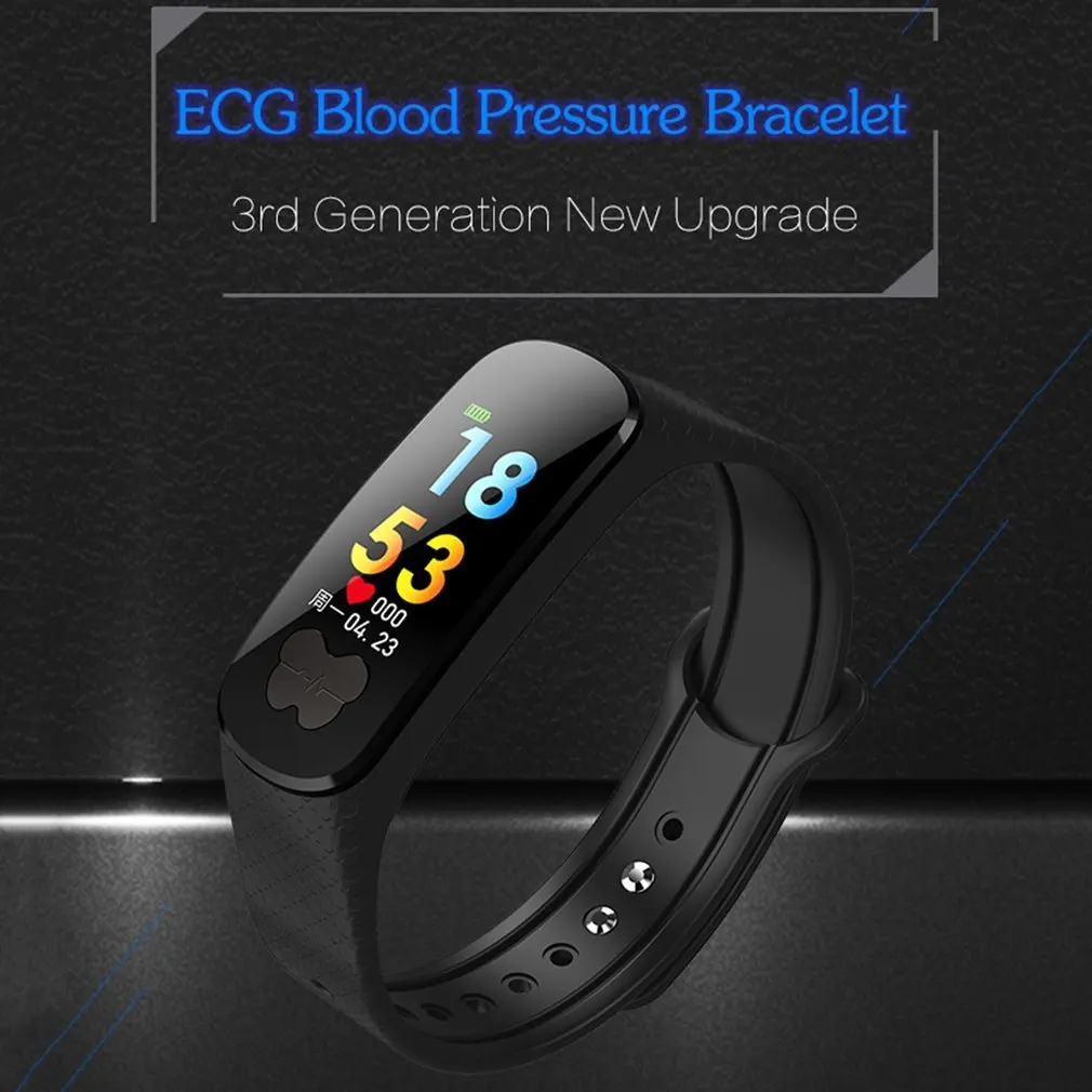 B37 Смарт часы 2018 новый цветной экран водонепроницаемый ECG + PPG монитор сердечного