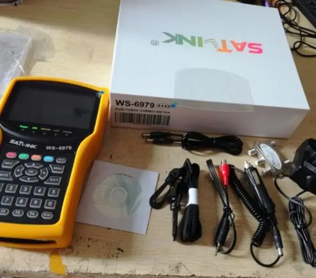 Белый Satlink WS-6979 цифровой спутниковый искатель DVB-S2& DVB-T2 комбо спектр спутниковый искатель WS6979 наземный искатель - Цвет: Белый