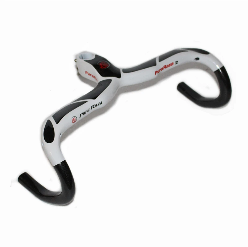 

2017 latest ultra-light PURARAZA full carbon fiber road bicycle handlebar / bicycle piece integrated handlebar Bike handle