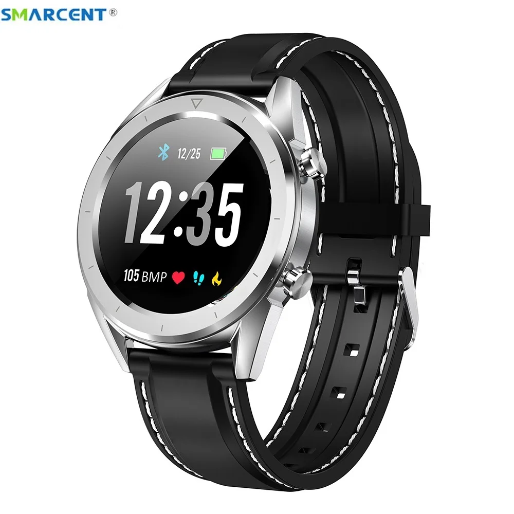 Смарт-часы Smarcent T28 ECG + PPG водонепроницаемые с поддержкой 11 языков и Пульсометром |