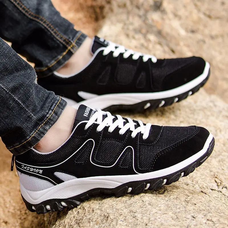 

Men Fashion Shoes Sneakers Breathable Mesh Slip-on Male Footwear Autumn Casual Shoes For Men Walking Shoes Lace Up Mens Footwear