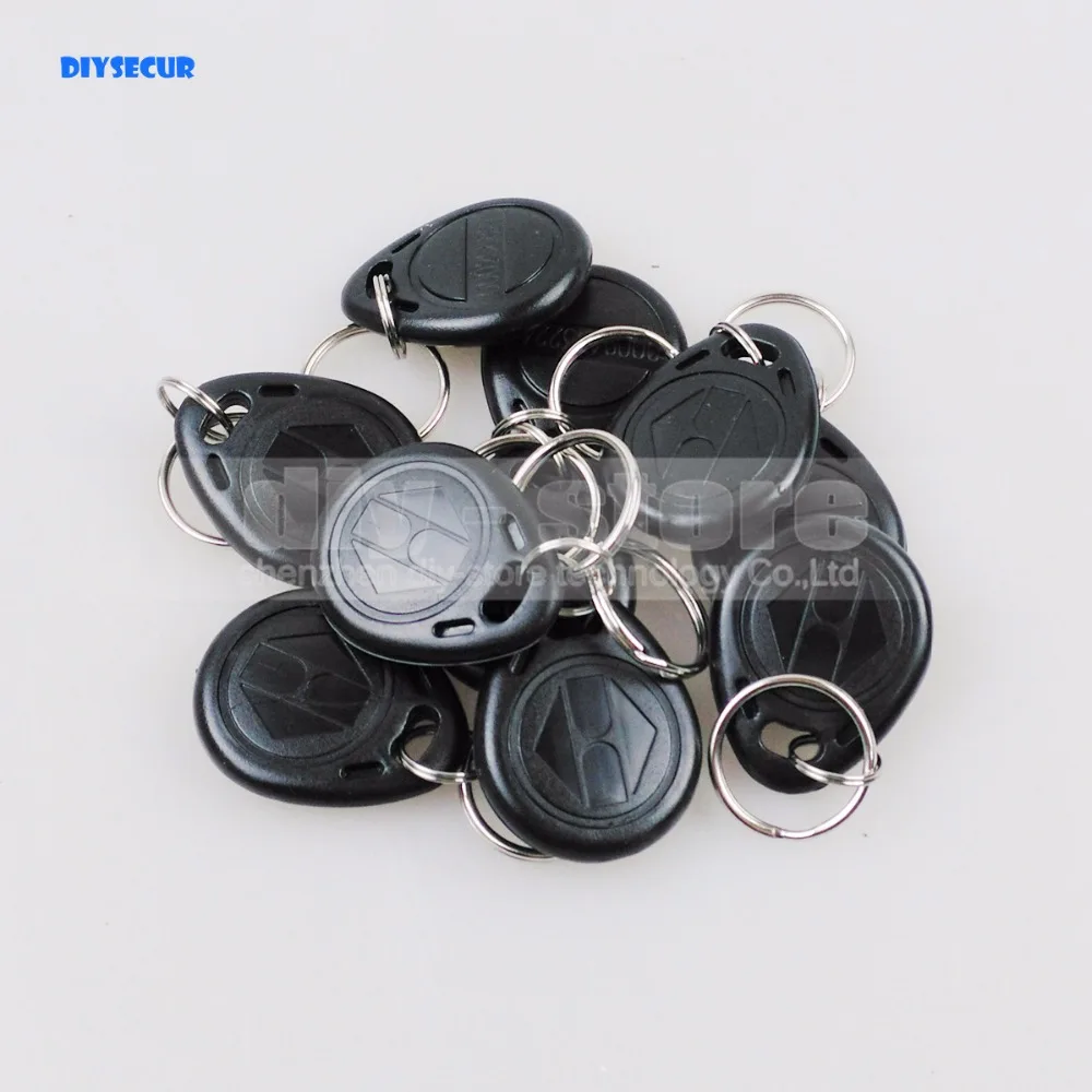DIYSECUR 10 шт. 125 кГц RFID карты брелоки ключ Chian для системы контроля доступа