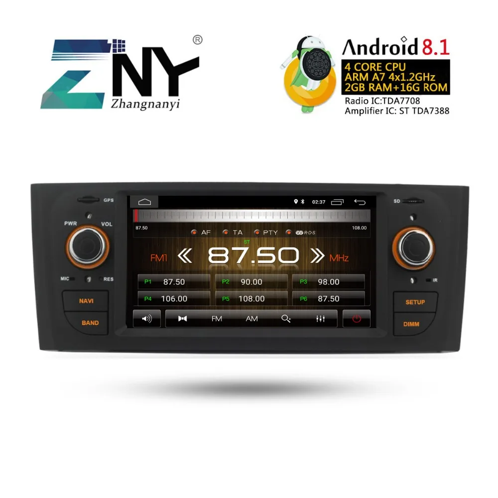 Android 8 1 автомобильный аудио видео для Fiat Grande Punto Linea 2007 2008 2009 2010 2011 2012 GPS навигация