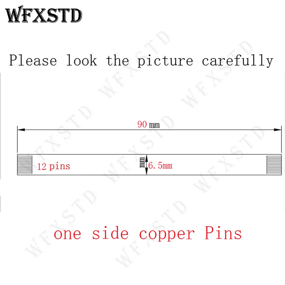 90 мм 6 5 12 пен Тип нового Flex кабель AWM 20861 105C 60V VW 1 с одной стороны медный контакт E118077