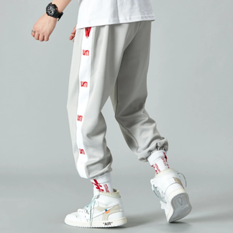 Jogger шаровары полосатые брюки мужские хлопковые спортивные тренировочные хип хоп
