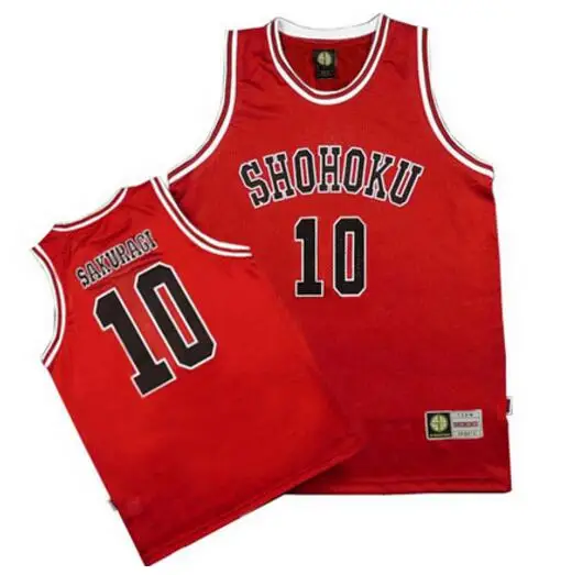 No 10 Sakuragi Аниме Slam Dunk Косплей Костюм Shohoku Sakuragi Hanamichi Баскетбол Джерси футболка спортивная одежда школьная форма баскетбольной команды - Color: No 10 Sakuragi