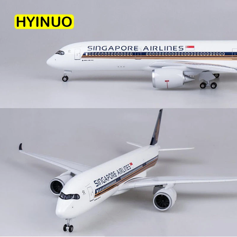 47 см 1/142 масштаб самолета Airbus A350 сингапурская модель W светильник литье под