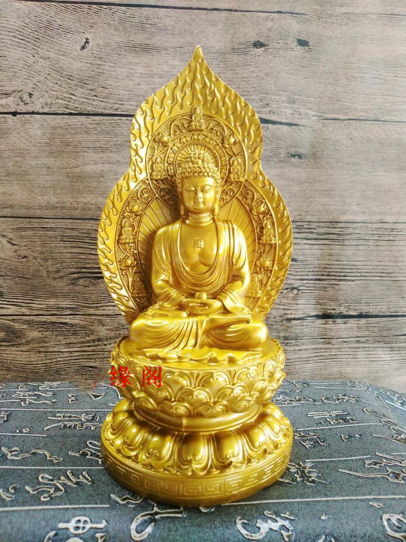 Special Offer--18CM TALL-HOME Spiritual protection Bless family Talisman # Lotus RULAI Buddha  FENG SHUI statue-FREE shipping