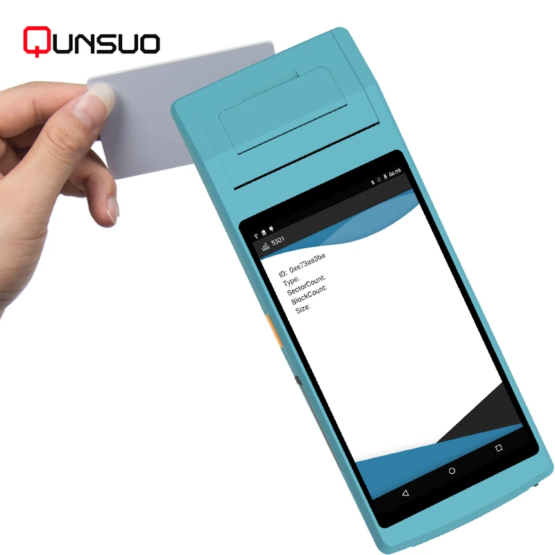 Большой экран оплаты pos терминал android PDA с этикеткой принтера|Сканеры| |