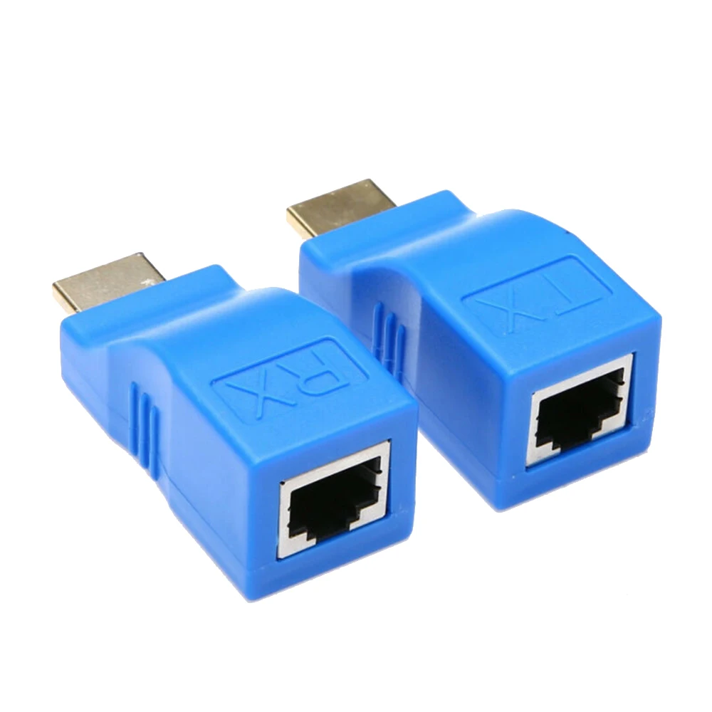 1 пара 1080P HDMI удлинитель для RJ45 по Cat 5e/6 сетевой LAN Ethernet адаптер 30 метров 2 5 Гбит/с IEEE