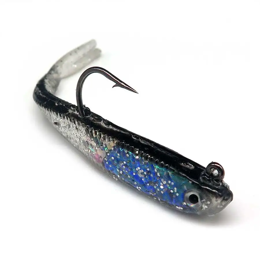

5pcs soft fishing lure wobble bait artificial bait package of white bait 7.5cm/6g