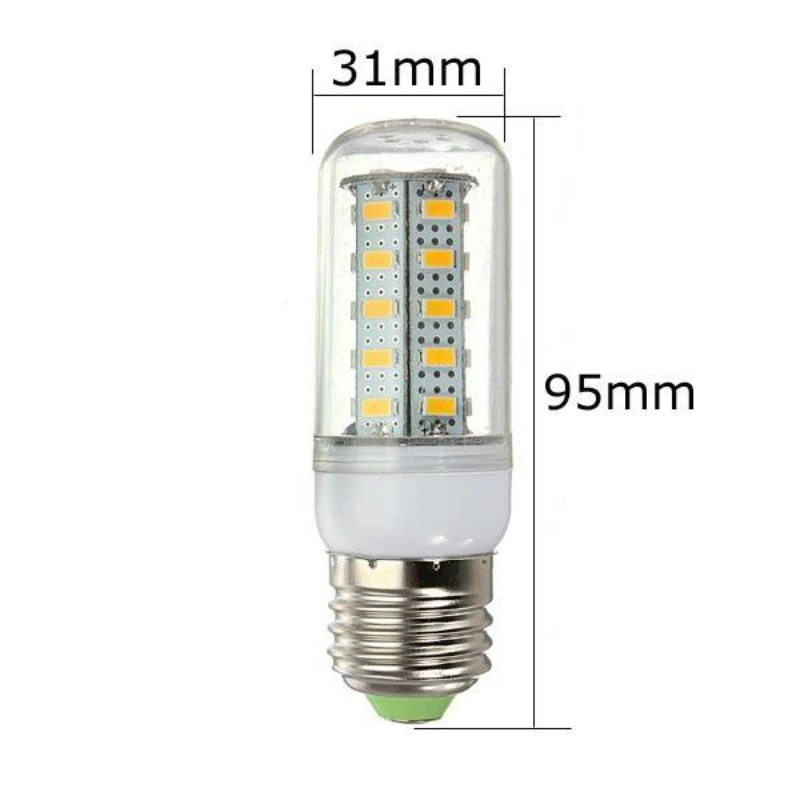 

E27 LED 4.5W 36 SMD 5730 Warm White/White Cover Corn Light Lamp LED Bulb AC 220V