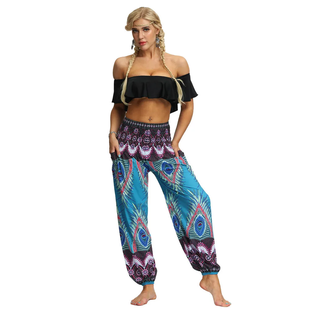 Повседневные свободные женские штаны-шаровары; pantalones mujer pantalones de mujer; уличная одежда; коллекция года; хиппи; мешковатые Boho Aladdin брюки; Z4