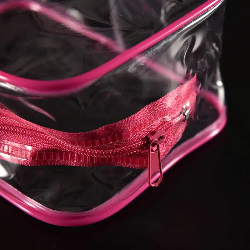 Женская косметичка прозрачная желтая синяя розовая ПВХ водонепроницаемая |
