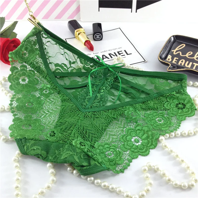 Jian Peng Seamless Lace Sexy Net Yarn Panties Low waist within Temptation Underwear Women Embroidery Transparent | Женская одежда