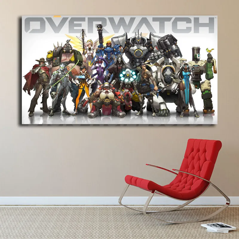 Любимые персонажи Overwatchs настенные художественные холст постер и печать Картина