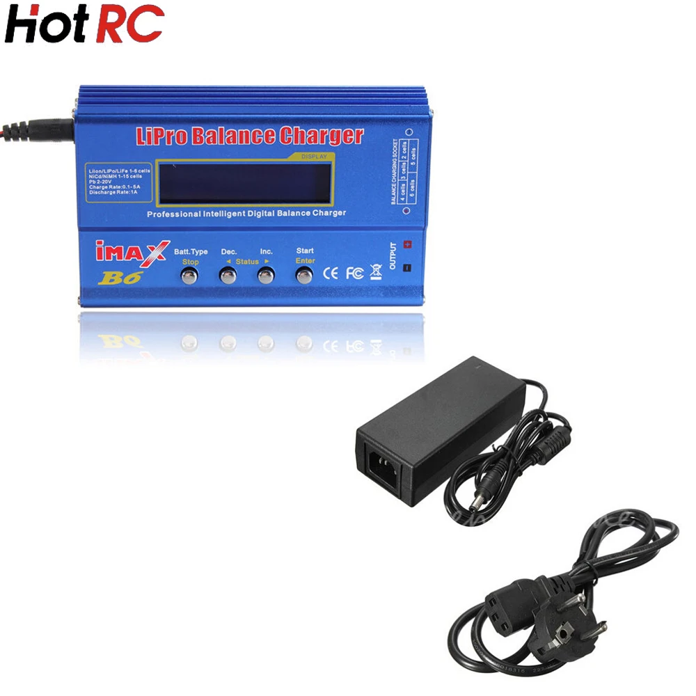 1 комплект балансирующее зарядное устройство IMAX B6 для аккумуляторов Lipo NiMh +