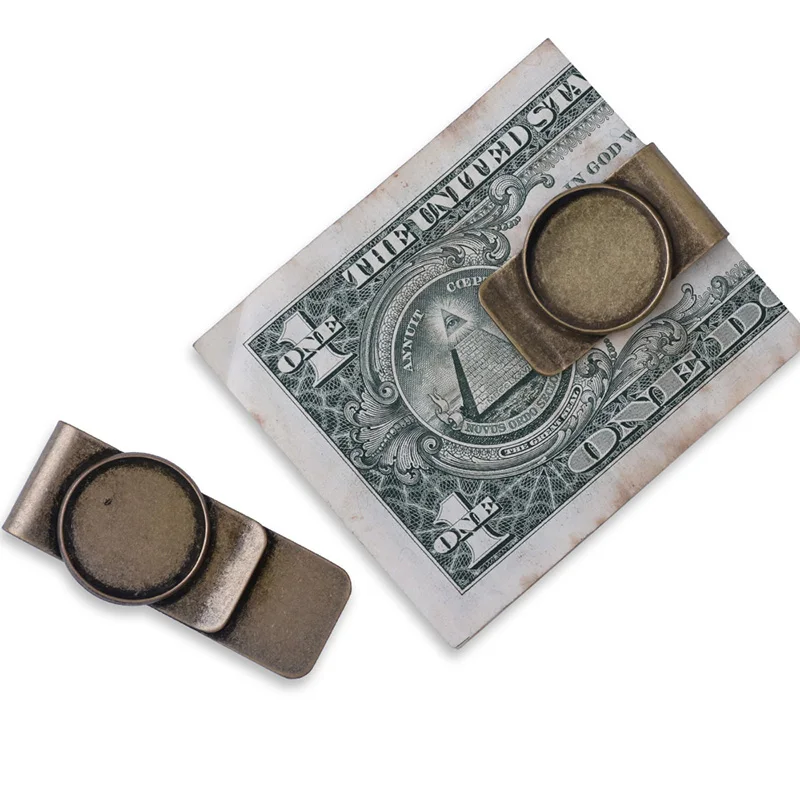 

5pcs 20x55mm Money Clip Blank,Stainless Steel money clip with 18mm Bezel,jewelry accessory,Cash Holder,antique bronze-10076708