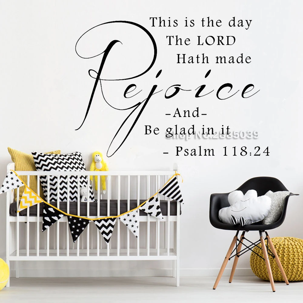 This is the day...Psalm 118:24 Vinyl Wall Decals Christian Inspirational Quotes Home Decor Stickers Vinilos Paredes LC730 | Дом и сад