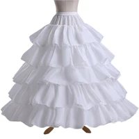 ball gown 4 hoops 5layers full crinoline ruffles bridal wedding dresses petticoat underskirts slips women wedding accessories
